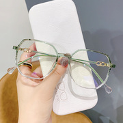 防蓝光大框近视眼镜女韩版潮可配有度数素颜显脸小平光眼睛框镜架