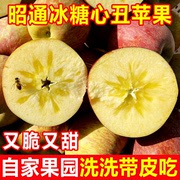 云南昭通丑苹果冰，糖心苹果水果新鲜当季整箱10斤红富士脆苹果
