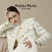 parisawang羊毛短外套粗花呢，夹克小香风通勤轻奢质感纽约系列