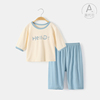 儿童睡衣夏季薄款套装莫代尔七分袖中袖冰丝宝宝男童女童家居服