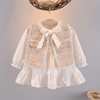 婴儿秋装套装1-3岁2韩版女宝宝，纯棉春秋洋气，女童二件套连衣裙