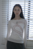 一个短篇丨醋酸羊毛薄纱透孔面包扭结刺绣长袖反线设计T恤打底衫