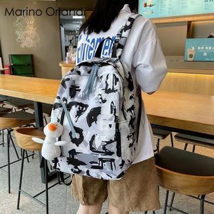 马连奴时尚潮流双肩包大容量休闲旅行背包韩版中大学生校园书包