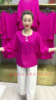 中年妈妈减龄彩色娃娃衫女士夏季上衣七分袖圆领宽松纯色休闲小衫