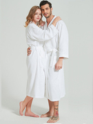 睡袍冬款女长款吸水速干纯棉，毛巾料男士浴袍情侣，睡衣和服领家居服