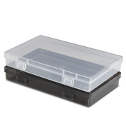 透明pp盒硬塑料小胶盒长方形双扣小盒子扁平包装盒零件收纳盒加厚