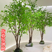 仿真绿植摆件吊钟假树马醉木室内楼梯下直间橱窗植物落地装饰