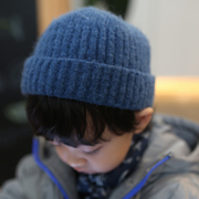 砚台家韩版儿童毛线帽男女童针织帽宝宝保暖冬季纯色帽子