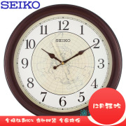 seiko精工挂钟欧式现代客厅卧室办公室15寸简约静音钟表qxa709b