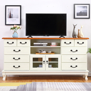 定制欧式电视柜实木客厅白色电视柜现代简约卧室斗柜储物地柜简约