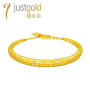 justgold镇金店，花火绽放黄金，足金手链手镯1104181y