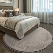 速发中式风格圆形地毯客厅卧室床边毯家用地垫茶几毯简约现代北欧