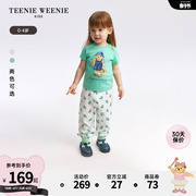 TeenieWeenie Kids小熊童装24夏季女宝宝全棉印花圆领短袖T恤