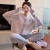 小个子泡泡袖短款针织外套女2022春秋蝙蝠，袖毛衣开衫宽松外穿