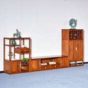 红木家具电视柜刺猬紫檀花梨木，地柜实木边柜新中式，影视柜客厅