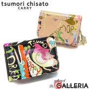 日本tsumorichisato女士趣味，动物涂鸦真皮羊皮，短款三折钱包
