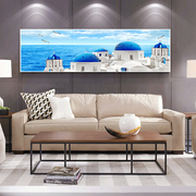 大海风景画客厅地中海，现代装饰画简约沙发背景墙画卧室挂画办公室