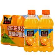 美汁源果粒橙橙汁饮料小瓶装，含果粒果汁，饮料迷你瓶300ml*6瓶