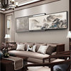 新中式客厅装饰画大气高档沙发背景墙挂画茶室山水画字画国画壁画