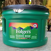 640g美国Folgers Coffee福格斯经典研磨咖啡粉低咖啡因研磨咖啡粉