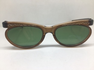 七十年代蝶形透明棕色板材太阳镜男女通用墨镜复古