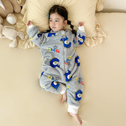 睡袋秋冬款儿童恐龙睡衣，冬季珊瑚绒婴儿防踢被牛奶绒加厚宝宝衣服