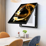 鱼竖式晶瓷新中式电表箱装饰画高级感2022客厅遮挡挂画水晶面