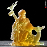 福寿安康寿星公古法琉璃，摆件送长辈老人，大寿生日礼物家居供奉佛像