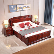 红木家具双人床阔叶黄檀红木床印尼黑酸枝实木1.8米大床卧室婚床