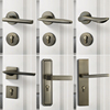 新中式门锁室内卧室门把手家用磁吸静音分体锁青古铜房门锁木门锁