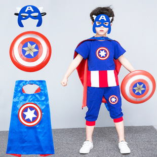 美国队长儿童套装六一节服装，幼儿园cosplay角色，扮演化妆舞会衣服