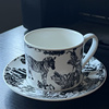 法式咖啡杯碟套装复古陶瓷，杯子小众下午茶咖啡杯