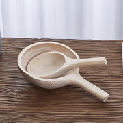 整块实木制作香柏木大水瓢桑拿浴室木瓢茶道舀水勺竹水勺酒瓢木勺