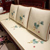 中式沙发坐垫红木家具，沙发垫子实木罗汉床垫，五件套带靠背座垫定制