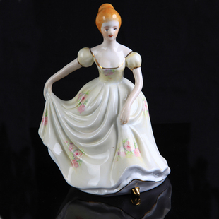 欧式陶瓷人物黑公主女童房间装饰品摆件小摆设美女雕塑工艺品送礼