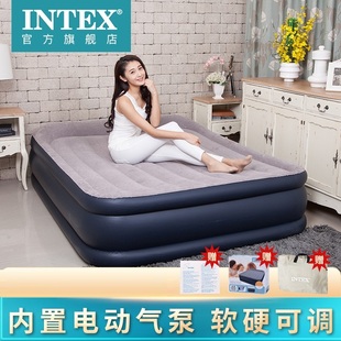 intex气垫床充气床垫单人双人，家用加大折叠厚床垫户外便携折叠床