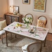 轻奢皮革桌垫防水防油免洗桌布，高级感粉色防烫茶几台布ins餐桌垫