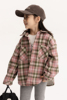 儿童韩版格纹加厚加绒冬季衬衫，女童冬装洋气格子衬衣宝宝外套