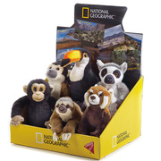 国家地理玩偶黑猩猩巨嘴鸟小熊猫松鼠猴狐猴树懒毛绒玩具小公仔