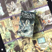 Pagan Tarot异教徒塔罗牌无边框背面五芒星伟特系英文桌游牌