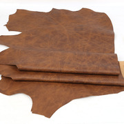 棕色油皮整张摔纹真皮沙发软包床头座椅翻新原料复古做旧油蜡牛皮