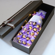情人节发光19颗巧克力花束礼盒送男女朋友生日闺蜜表白走心礼物