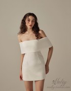 泰国设计师设计 Larobe8 一字裹胸简约抹胸连衣裙短裙
