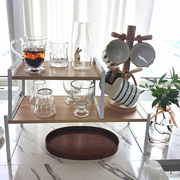 办公室桌面放水杯置物架茶杯玻璃杯子收纳架子简易厨房橱柜架多层