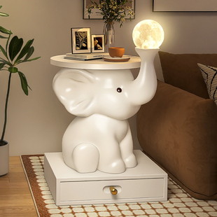 可爱大象落地摆件客厅大型简约现代创意卡通沙发茶几乔迁新居