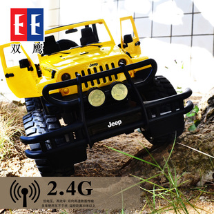 双鹰e716牧马人jeep一键遥控开关门越野汽车，充电电动模型儿童玩具