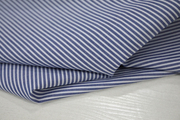 日本进口薄款蓝白竖条纹高支细腻平顺纯棉府绸面料连衣裙衬衫布料
