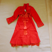 27大红色冬款羊毛女士，两件套吊带裙+短外套，新娘套装xxl3xl