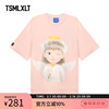 tsmlxlt23秋季1号系列潮牌休闲短袖百搭个性，情侣粉色t恤
