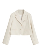 西装外套女2022春秋装，小个子气质高级设计感小众白色短款西服